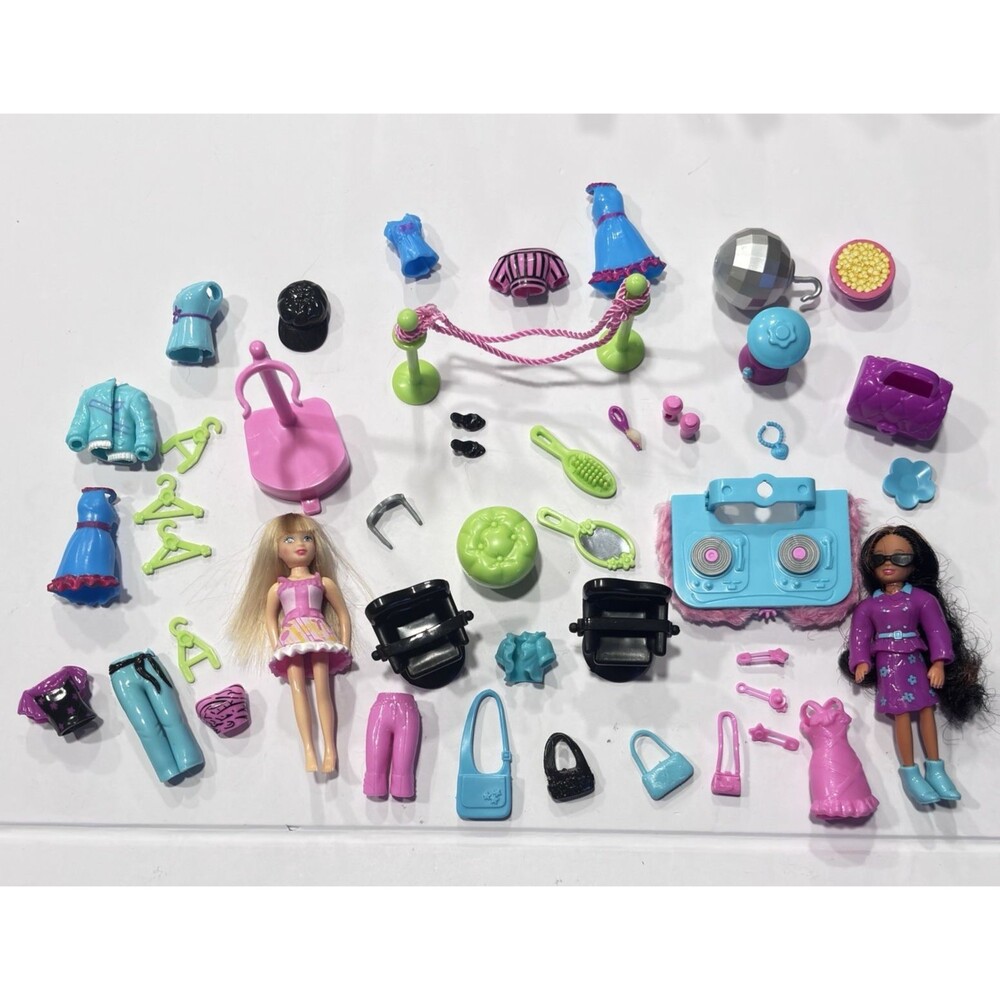 Polly Pocket Lot ~ Doll x 2 + Clothing Items, Shoes & Accessories